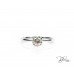 Годежен Пръстен Цвете 18К Бяло Злато с Диамант   Bloom Jewellery